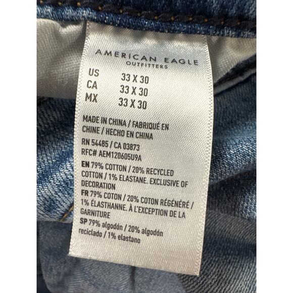 American Eagle AirFlex+ Original Bootcut Jeans Men’s 33 x 30 Slightly Distress - Picture 3 of 7